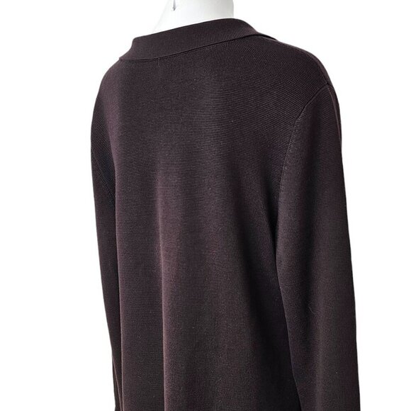 Eileen Fisher Womens Silk Cotton Button Front Cardigan Collared Top Size Small - Picture 4 of 8